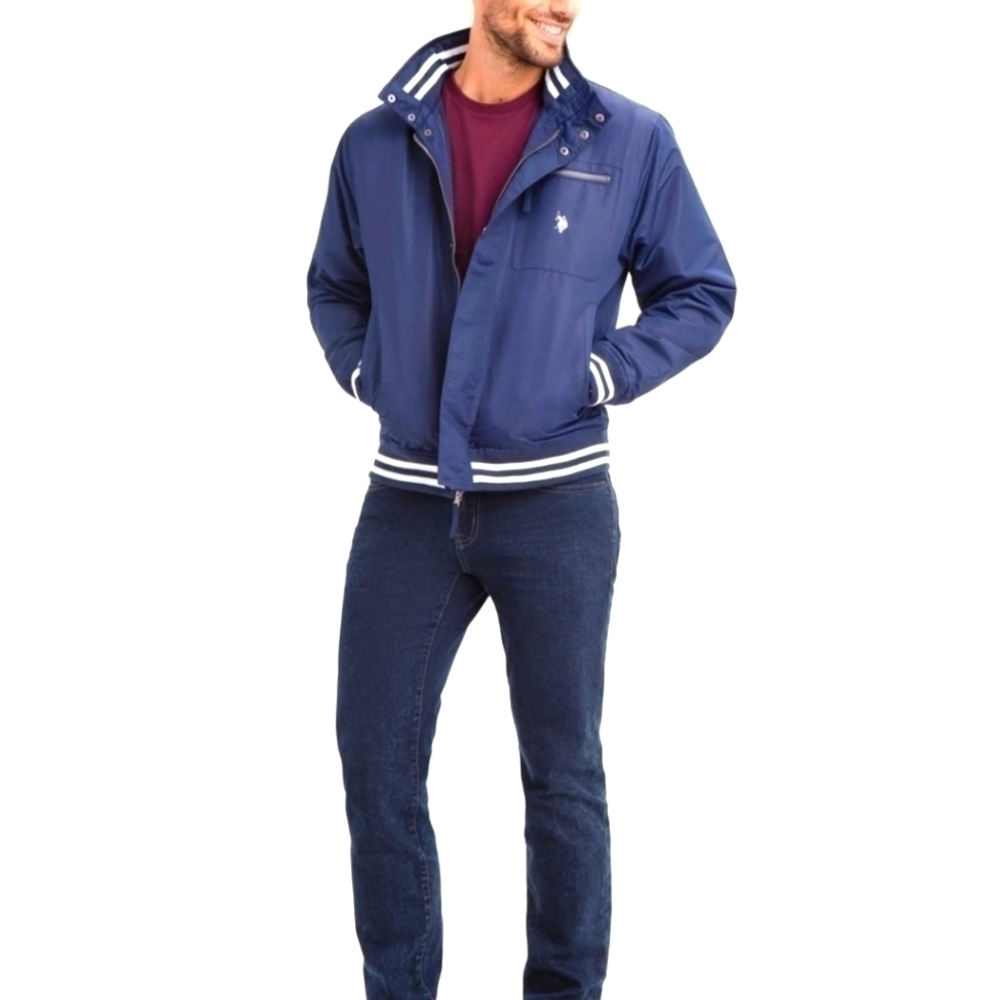 U.S. Polo Assn Yacht, Bomber Jacket W/ Concealed Hood